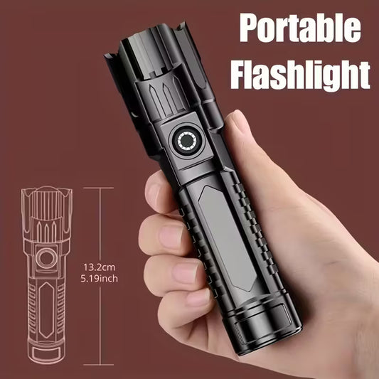 Super Bright LED Flashlight with Telescopic Zoom