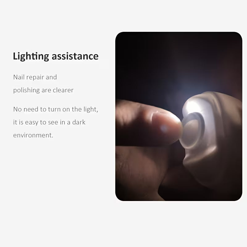 Portable electric nail file, automatic nail clipper, no debris flying around, easy to operate for the elderly and children, USB charging,