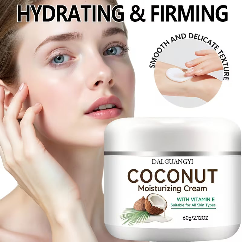 Coconut Moisturizing Cream with Hyaluronic Acid & Vitamin E