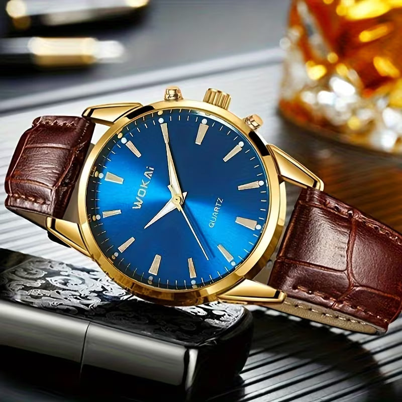 Elegant Blue men&women or Woman & apos Luminous Quartz Watch