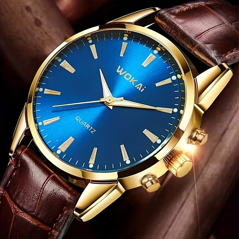 Elegant Blue men&women or Woman & apos Luminous Quartz Watch