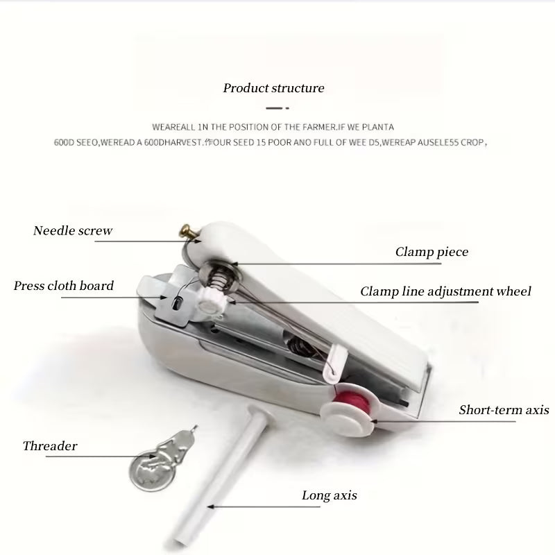 Portable Handheld Sewing Machine with Threader